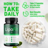 MJO Lipo Fit Capsules on a wooden table