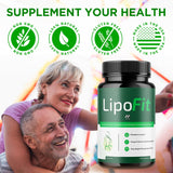MJO Lipo Fit Capsules with a measuring spoon