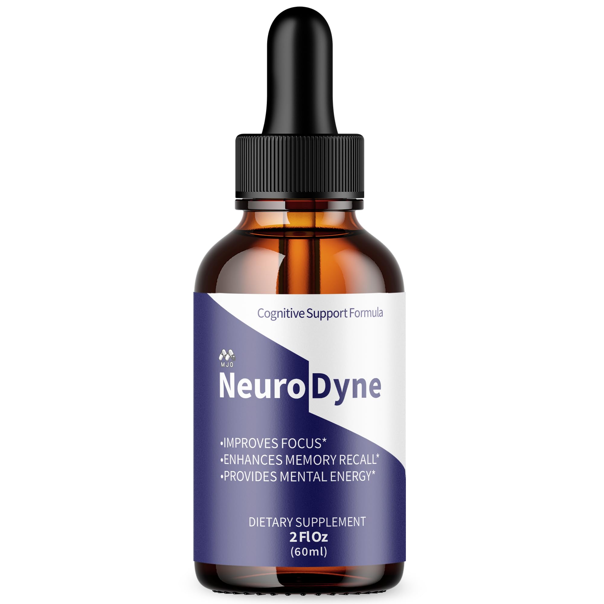 MJO Neurodyne Drops bottle front view with 30 servings