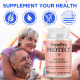 MJO New Era Protect Capsules opened bottle with capsules spilling out