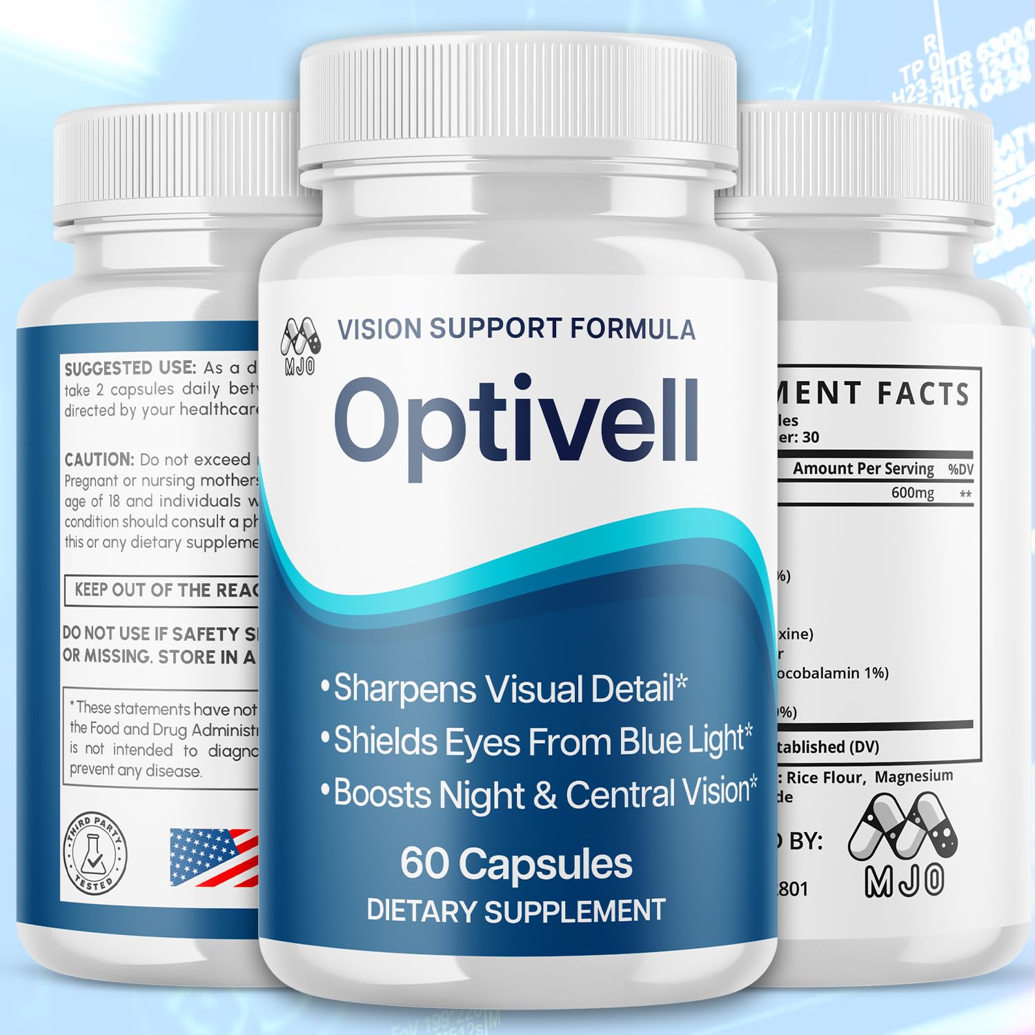 MJO Optivell Eye Capsules side view showing capsule details