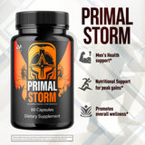 MJO Primal Storm Capsules back view with ingredient list