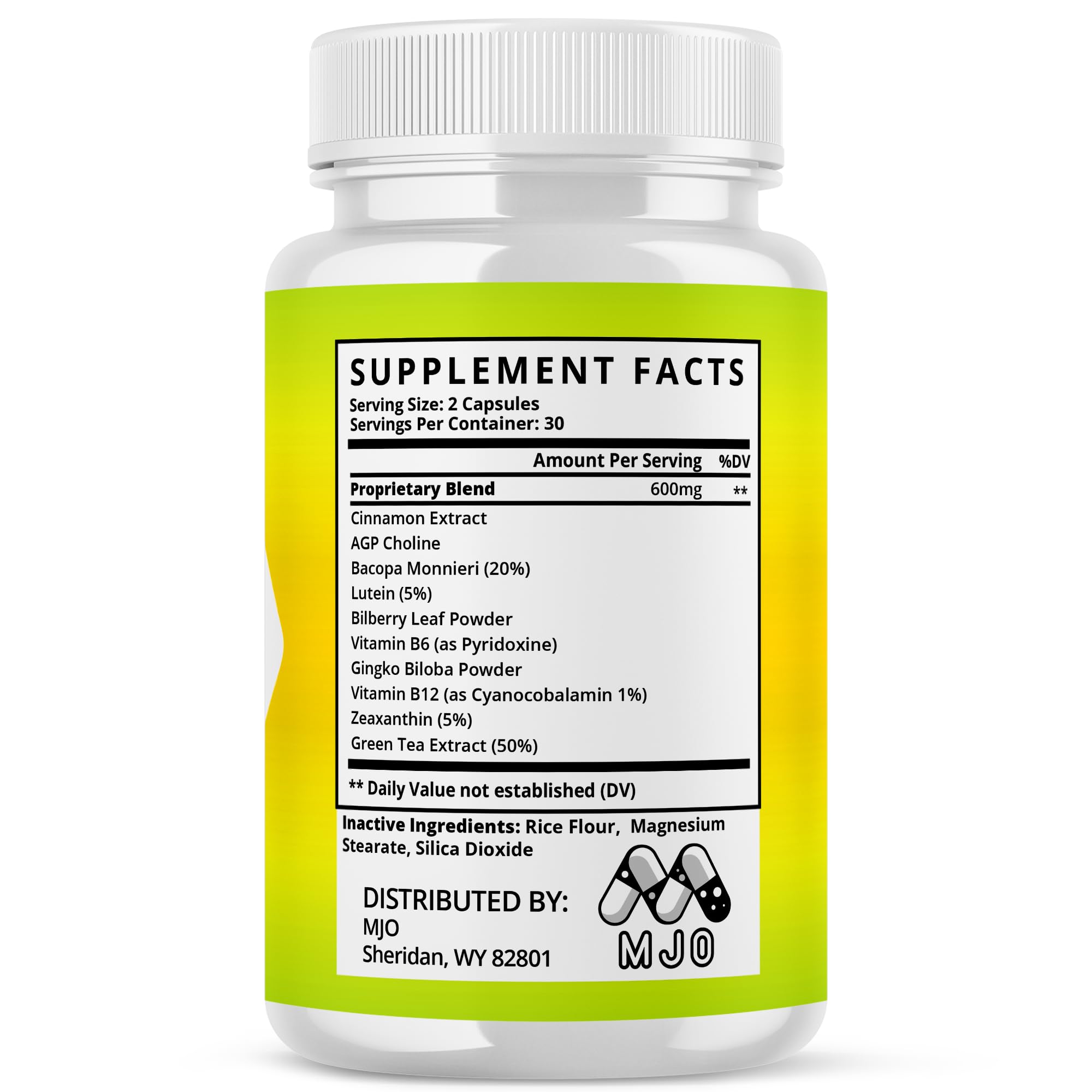 MJO Prozenith Capsules lifestyle scene with healthy foods