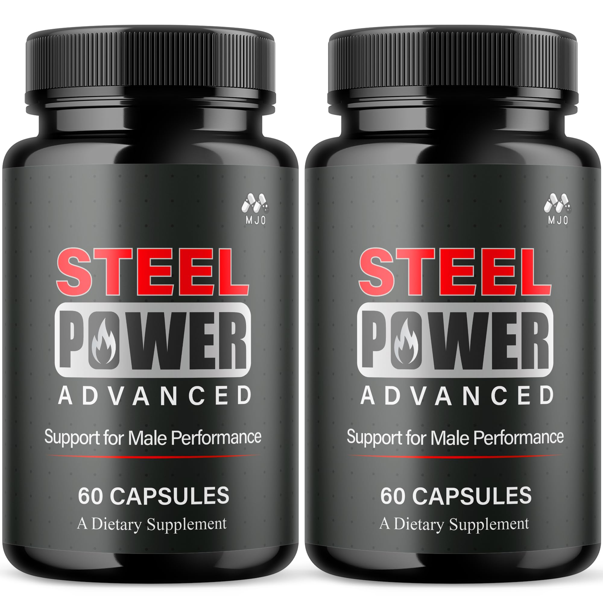 MJO Steel Power Capsules bottle front view