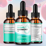 MJO Sugar Harmony Drops bottle side view showing ingredients