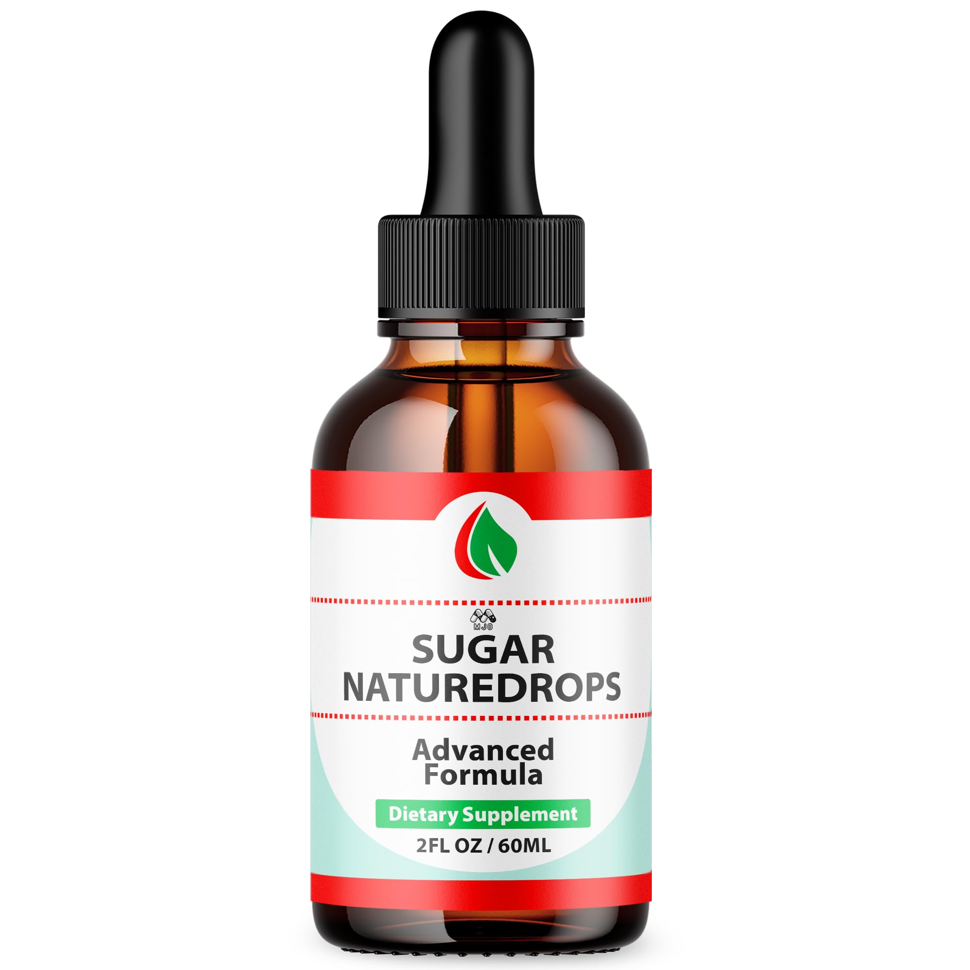 MJO Sugar Nature Drops bottle front view with label