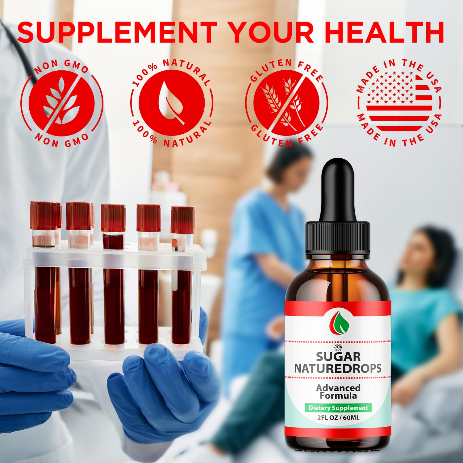 MJO Sugar Nature Drops bottle with measuring spoon