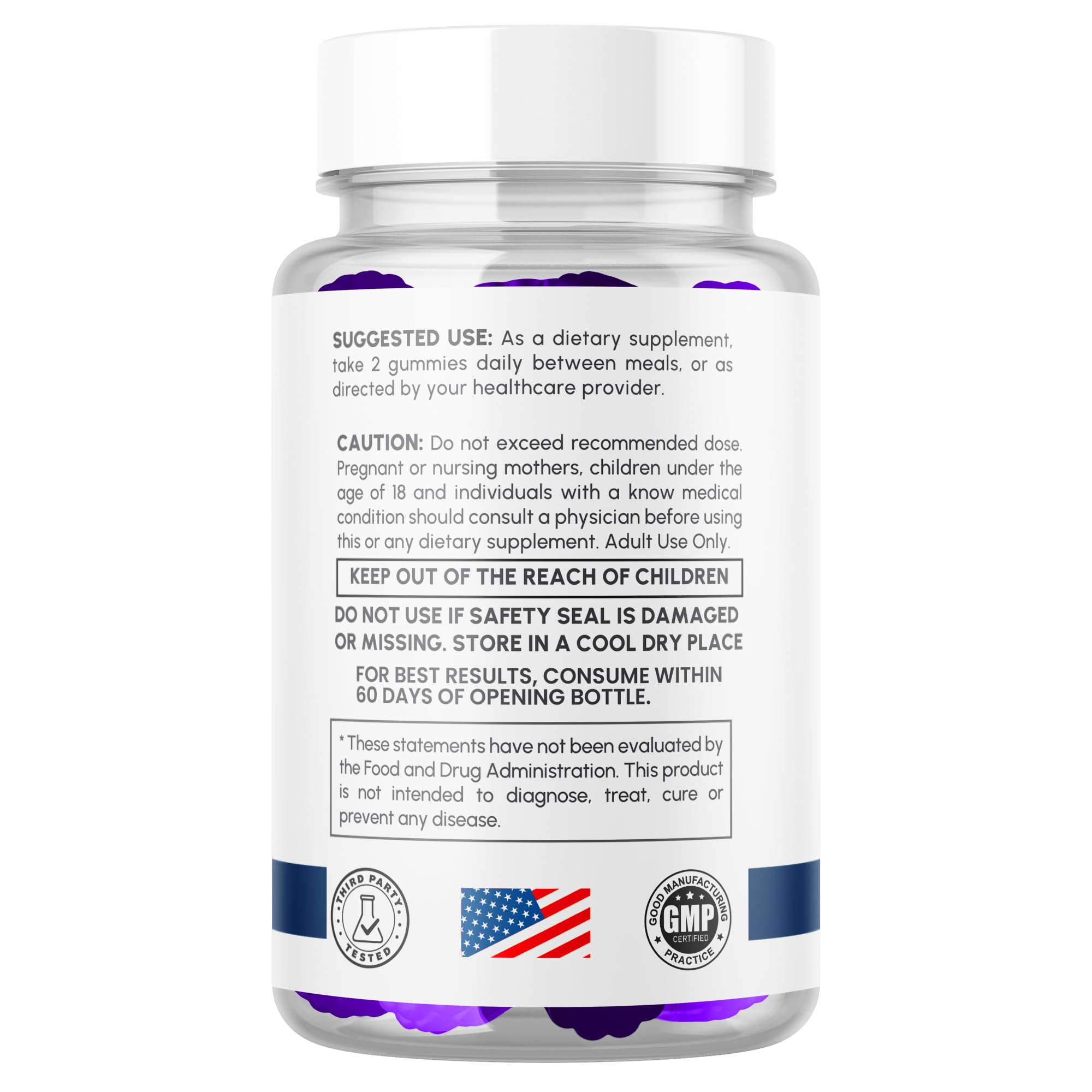 MJO Ultra Peak XL Gummies opened package with gummies visible