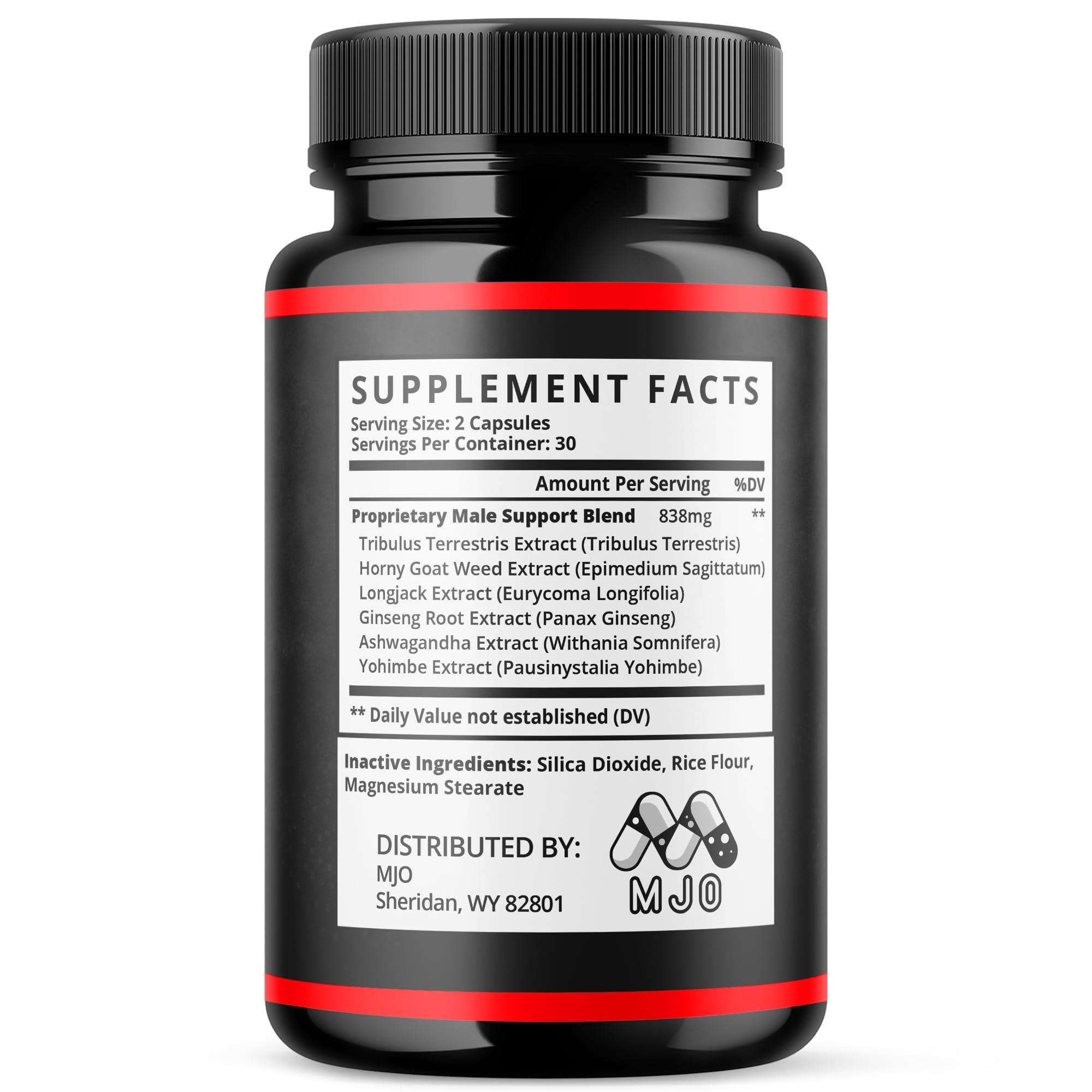 MJO Vigoryn Capsules bottle on a wooden table