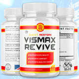 MJO Vismax Revive Capsules bottle on a wooden table