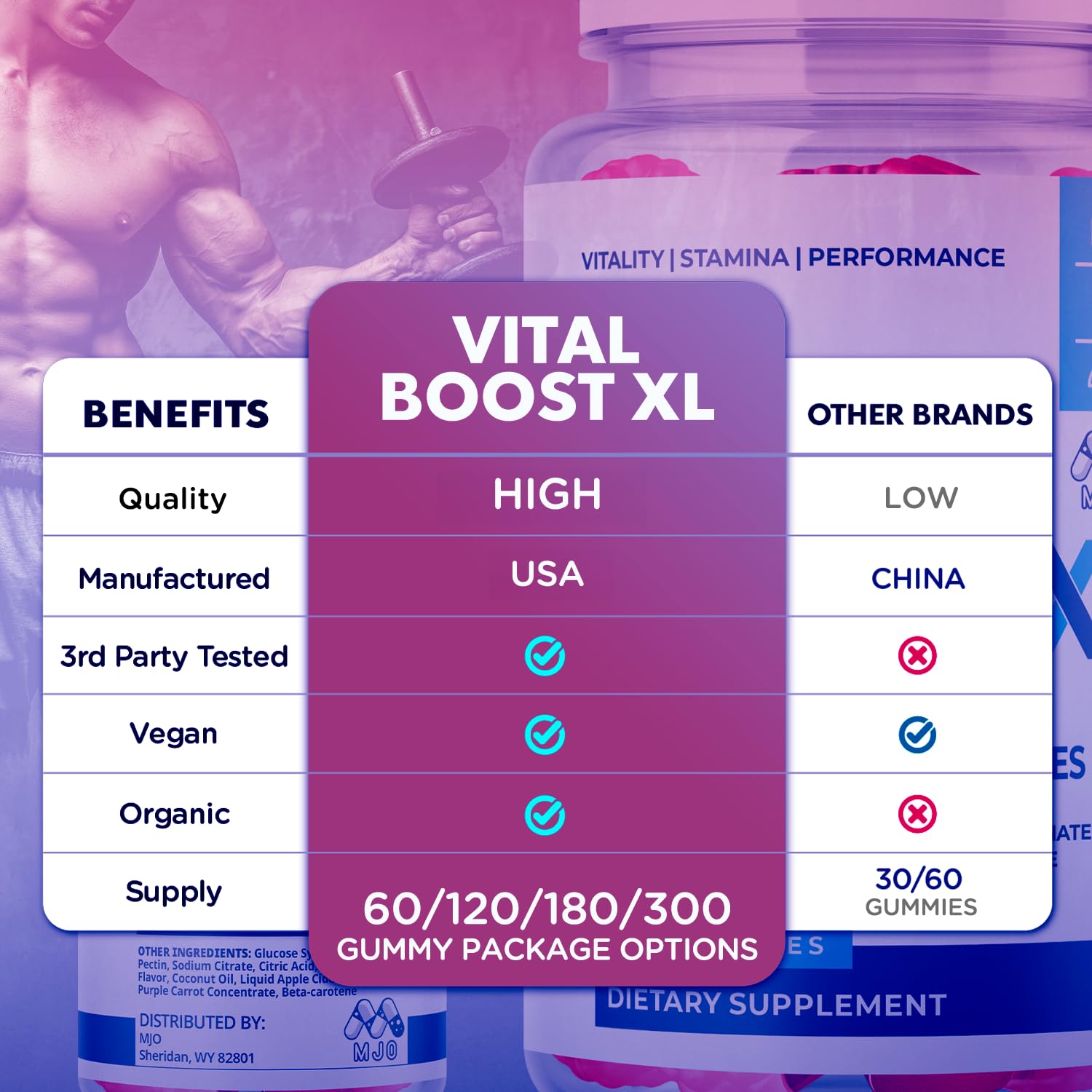 MJO Vital support XL Gummies lifestyle scene with active person