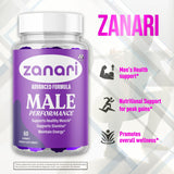 MJO Zanari Gummies packaging showing all-natural label