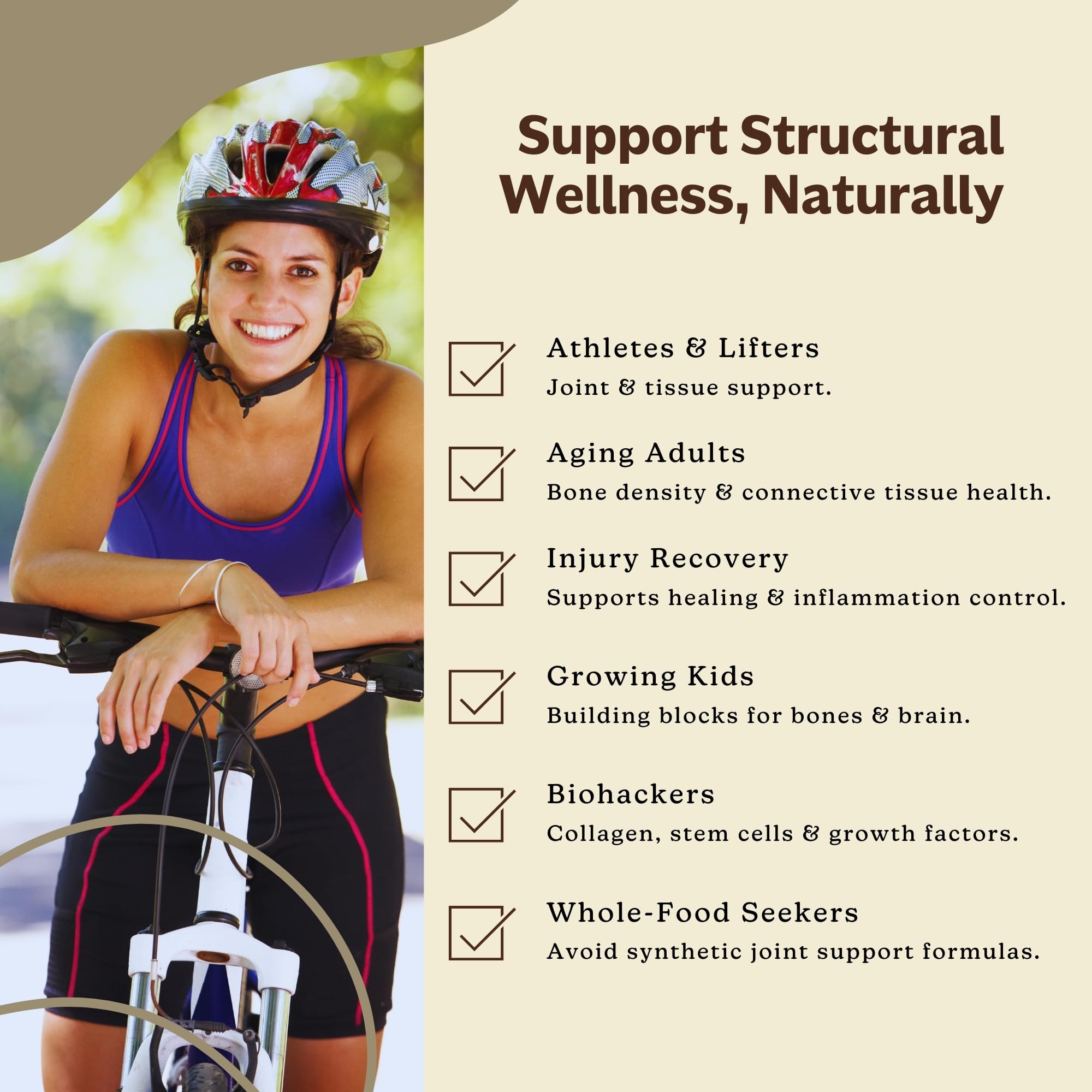 MK Supplements Bone & Marrow Capsules with fresh herbs for presentation