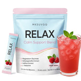 MKSUVGQ Calming Drink Mix 150g front view with packaging