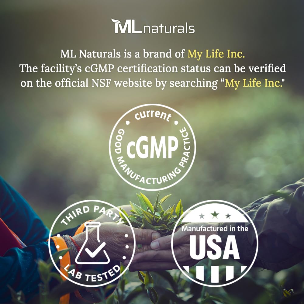 ML Naturals Chondroitin 1200 mg capsules in a hand