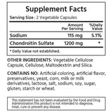 ML Naturals Chondroitin 1200 mg vegetable capsules side view