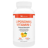 ML Naturals Liposomal Vitamin C 1700mg vegetable capsules front view