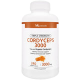 ML Naturals Organic Cordyceps Supplement 300mg capsules front view