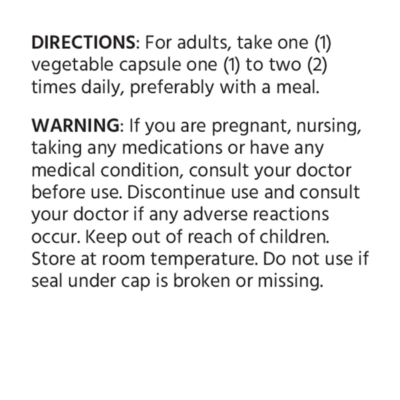 ML Naturals Organic Cordyceps Supplement label close-up