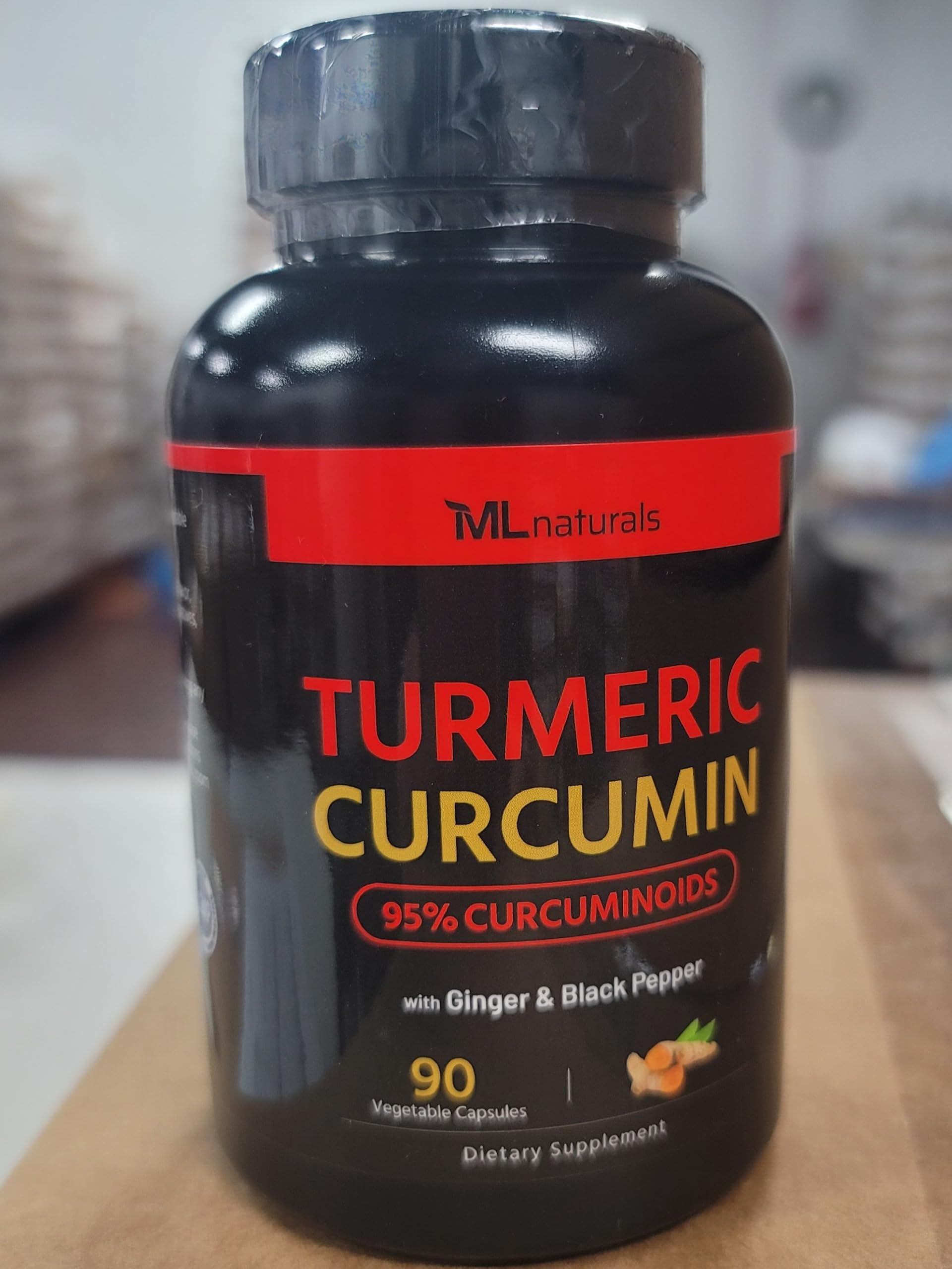 ML Naturals Turmeric Supplement 1800mg side view