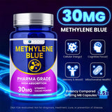 MOBISOUL Methylene Blue Capsules 30mg bottle side view