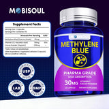 MOBISOUL Methylene Blue Capsules 30mg close-up of capsules
