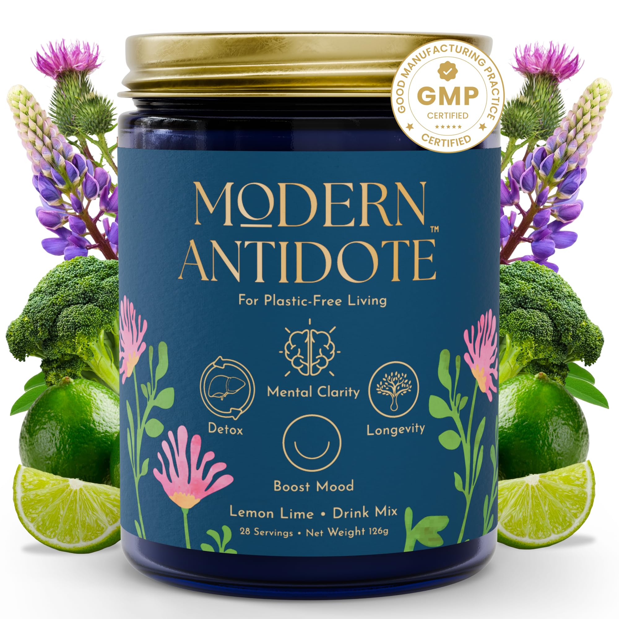 Modern Antidote Chlorophyll Powder 600mg front view