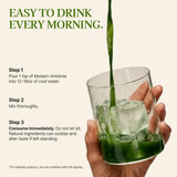 Modern Antidote Chlorophyll Powder in a glass of water