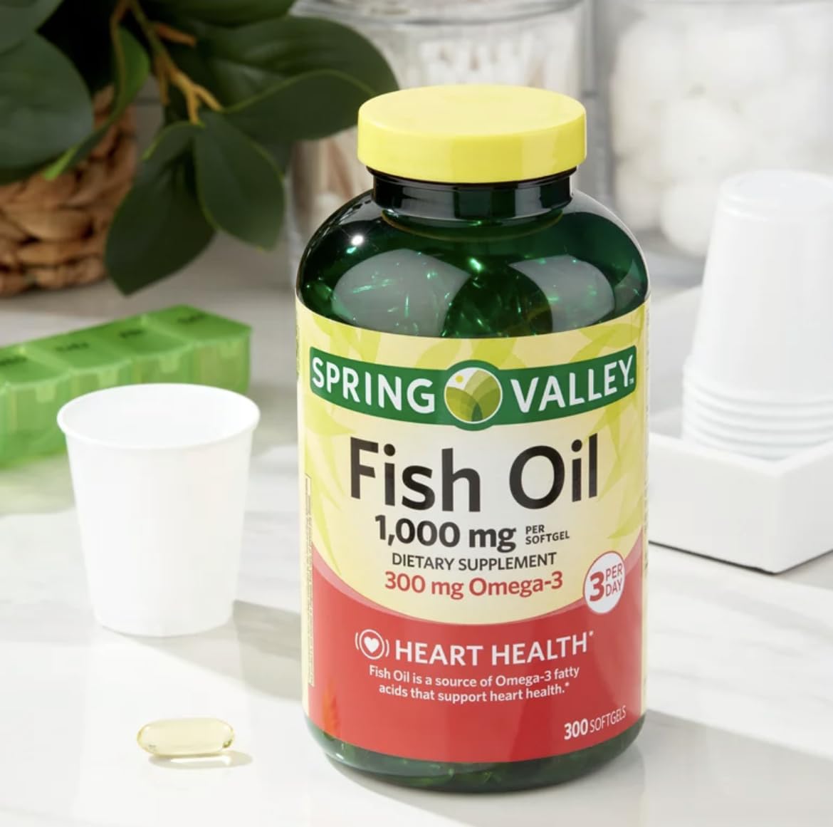 Mohsin Skerdy Fish Oil Softgels 1000 mg bottle side view