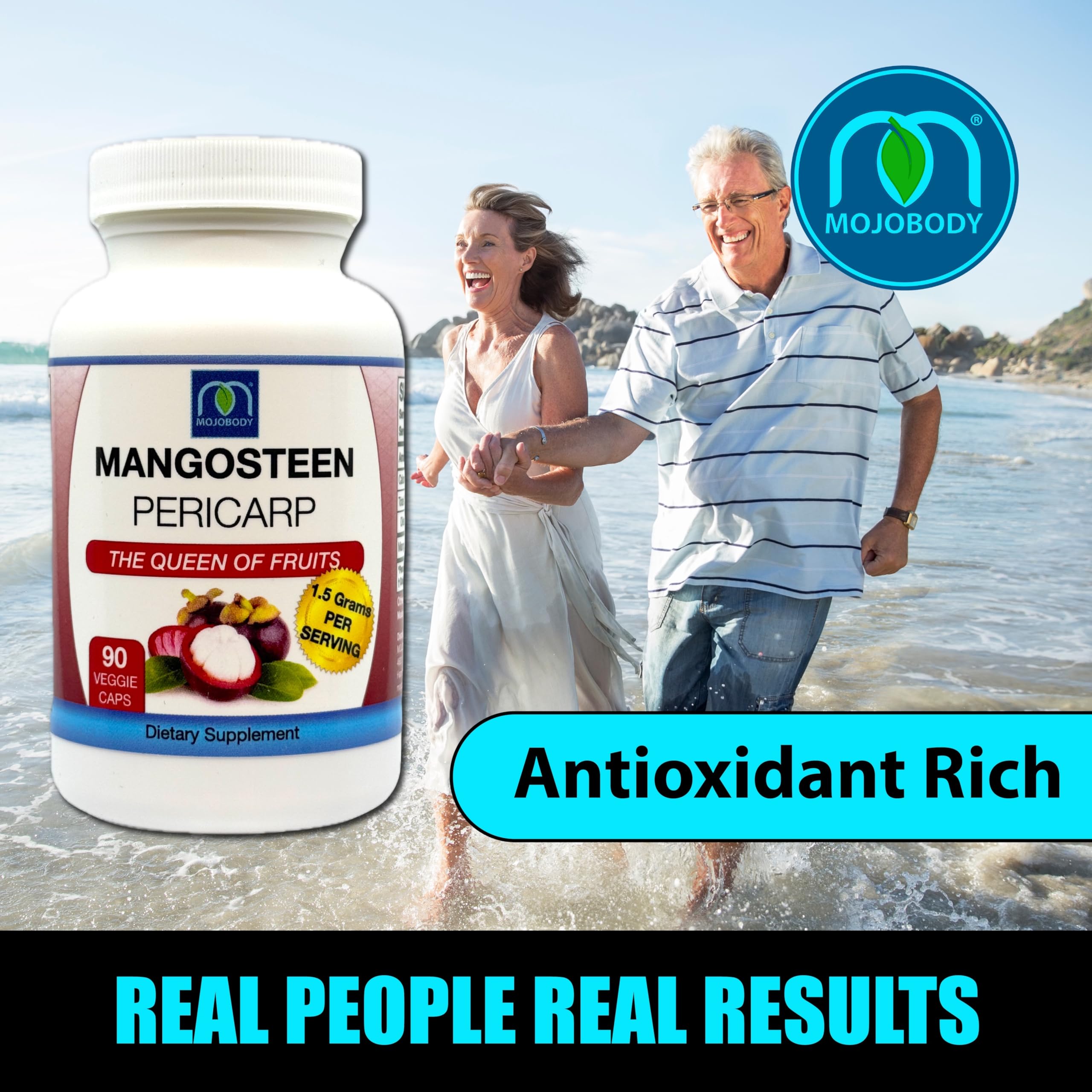 MOJObody Mangosteen Supplement 170g back view