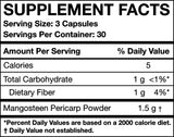 MOJObody Mangosteen Supplement 170g with fresh mangosteen fruit