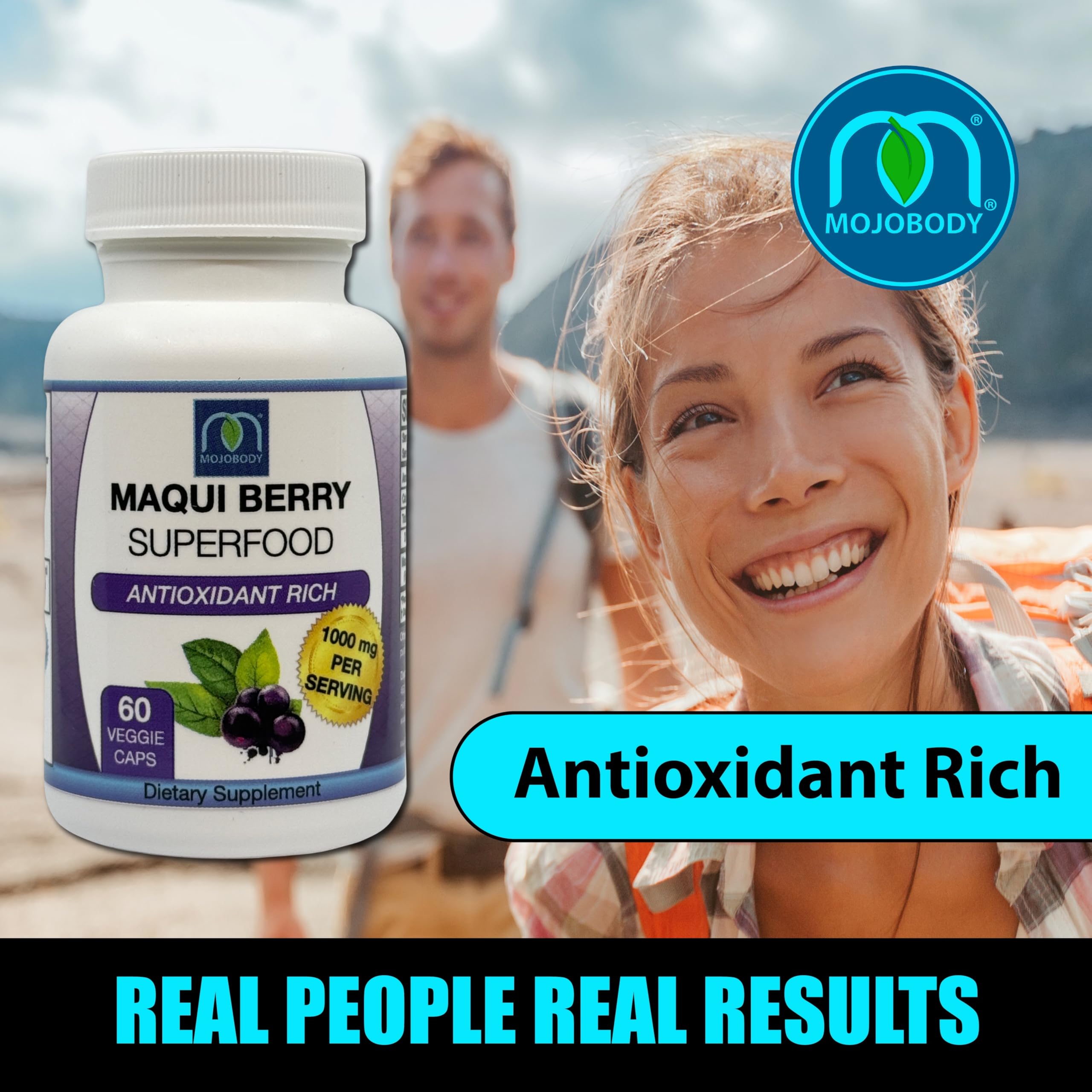 MOJObody MaquiForza Organic Maqui Berry Supplement capsule close-up