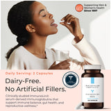 Molecular Fertility Advanced Reproductive Wellness Support 100g with a glass of water