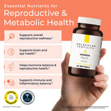 Molecular Fertility Omega-3 Softgels back view with ingredient list