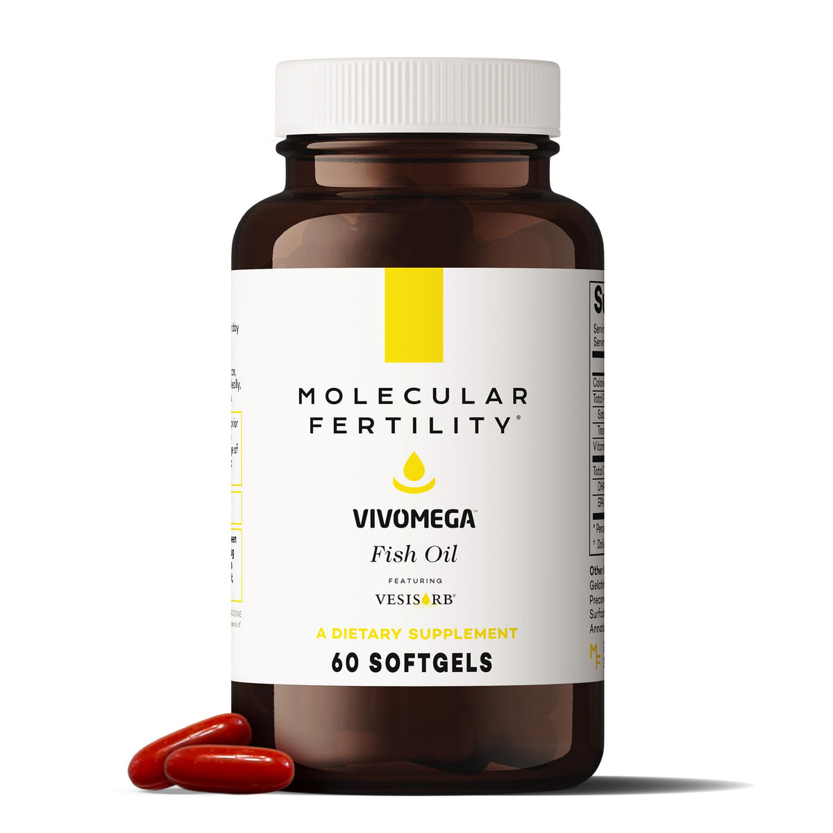 Molecular Fertility Omega-3 Softgels front view packaging