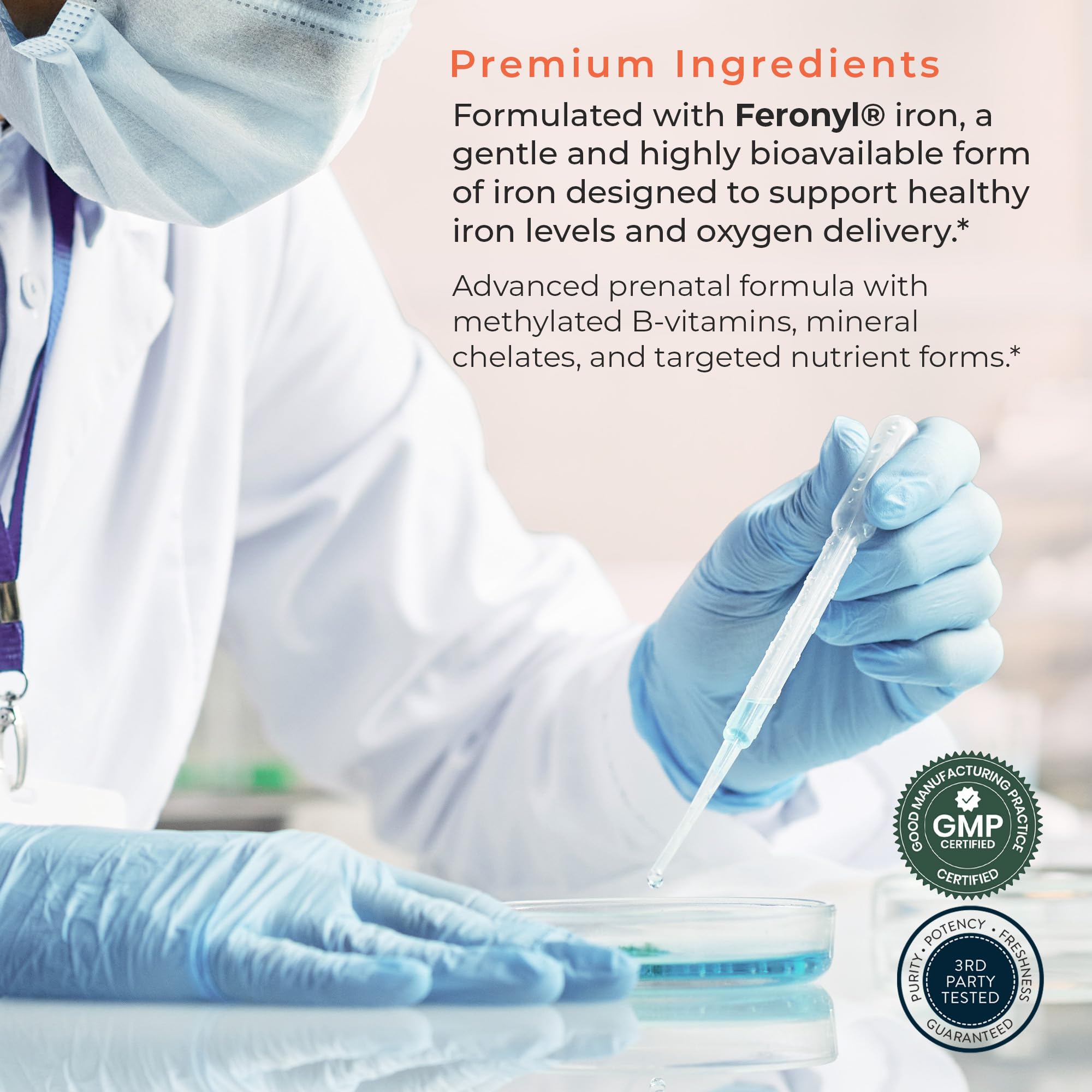 Molecular Fertility Prenatal Vitamins 100g capsule close-up