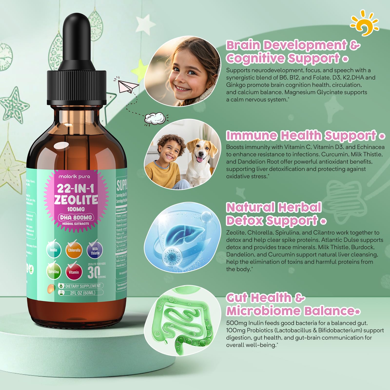 molorik pure Zeolite for Kids & Adults ingredients list