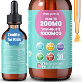 molorik pure Zeolite Liquid Drops front view with packaging