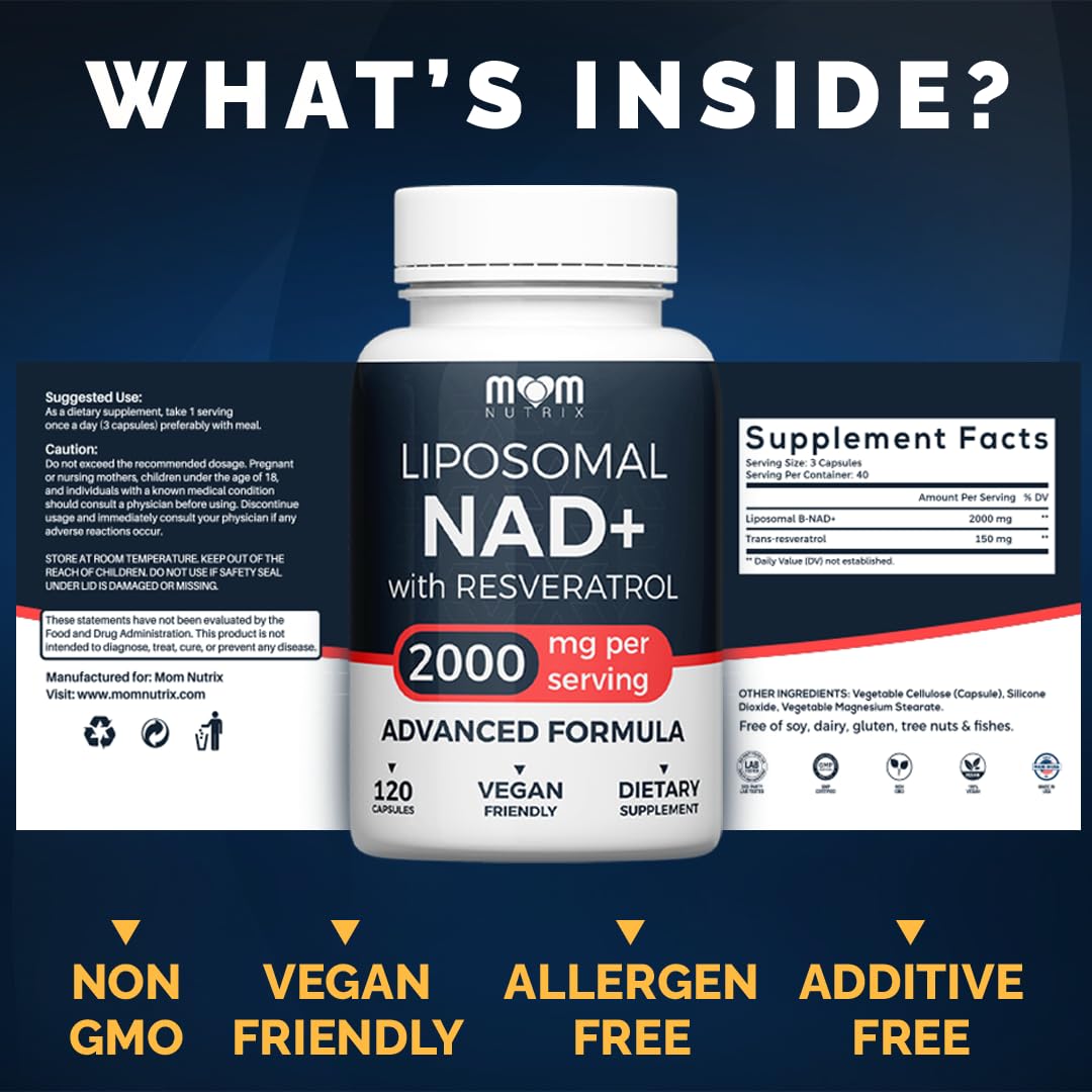 MOM NUTRIX NAD+ Capsules 2000 mg packaging