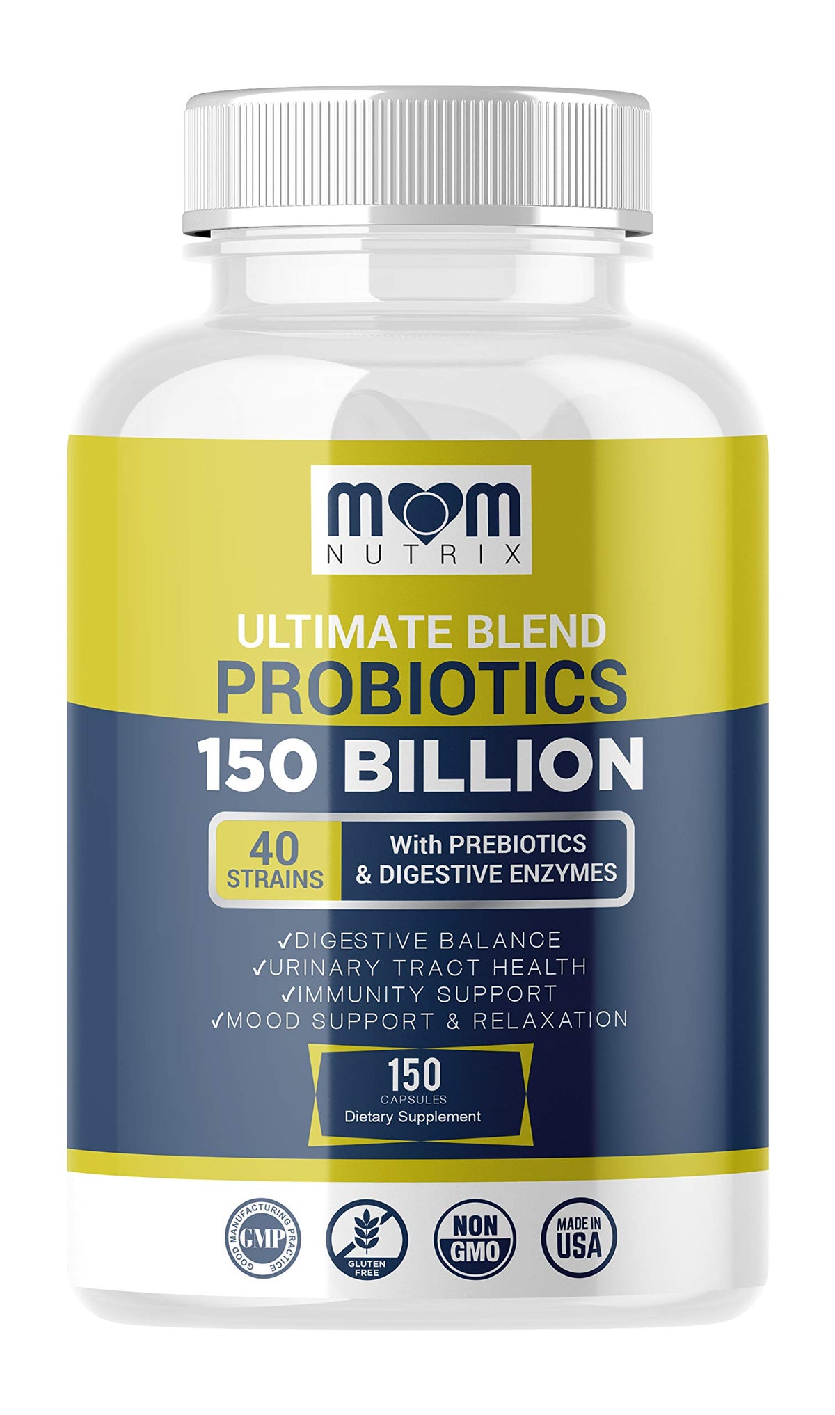 MOM NUTRIX Probiotic Capsules front view with label
