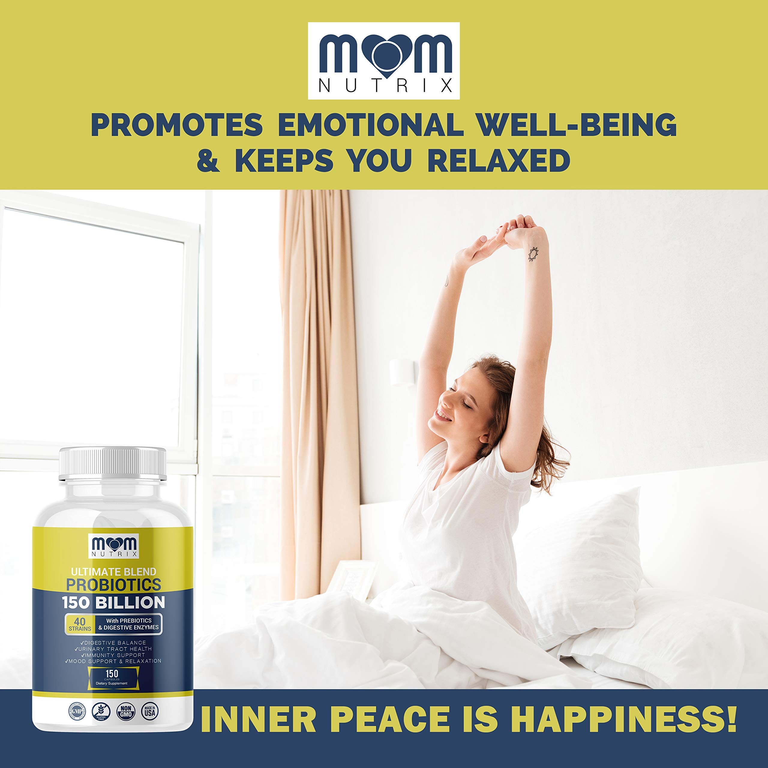 MOM NUTRIX Probiotic Capsules with a measuring spoon