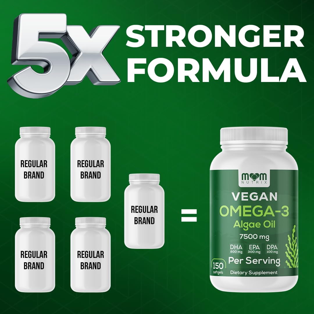 MOM NUTRIX Vegan Omega-3 Algae Oil packaging side view
