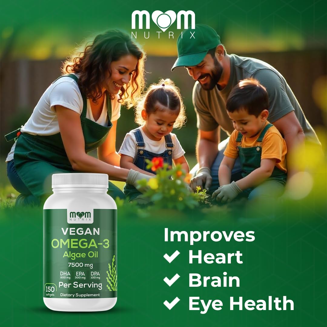 MOM NUTRIX Vegan Omega-3 Algae Oil softgel close-up