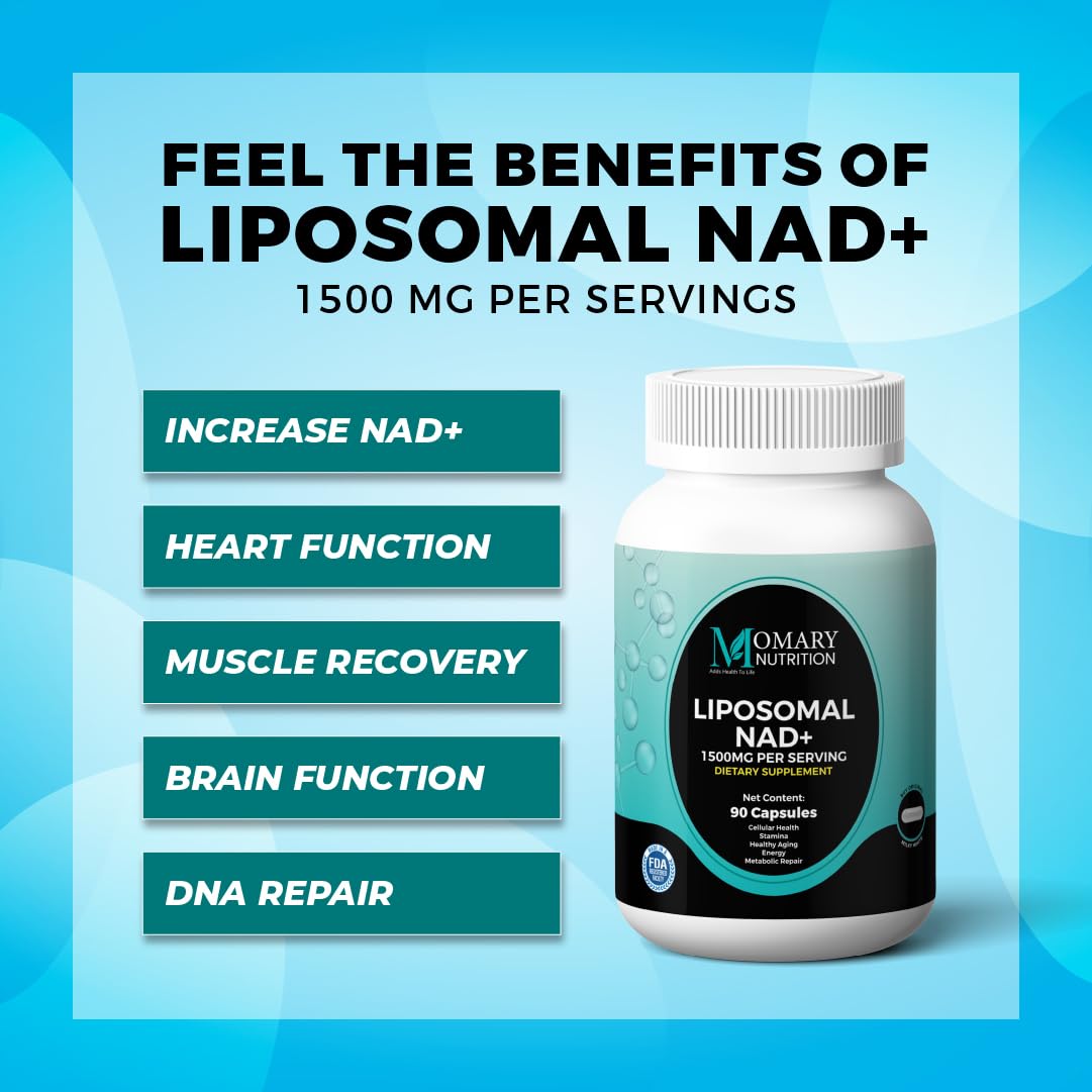 MOMARY NUTRITION Resveratrol NAD+ Liposomal Supplement capsule close-up
