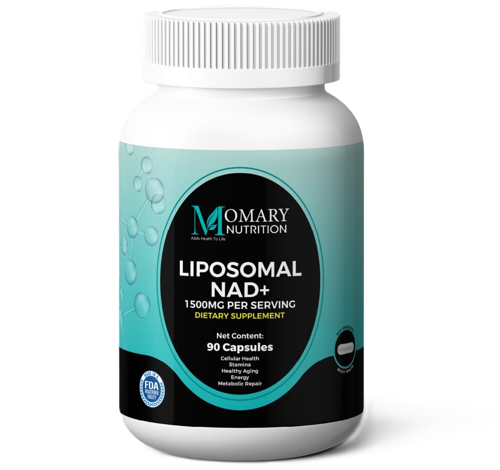 MOMARY NUTRITION Resveratrol NAD+ Liposomal Supplement front view
