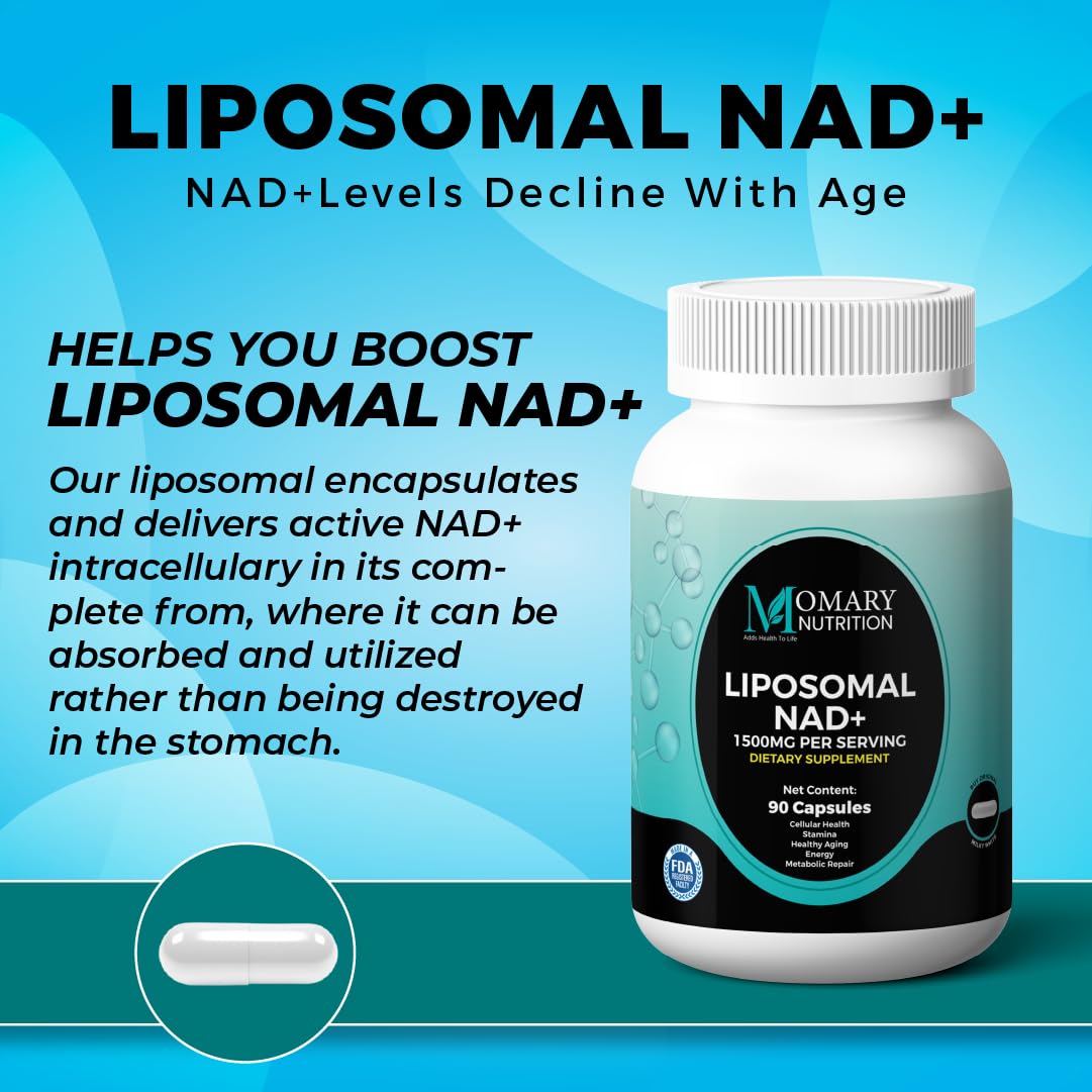 MOMARY NUTRITION Resveratrol NAD+ Liposomal Supplement ingredients list