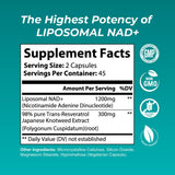 MOMARY NUTRITION Resveratrol NAD+ Liposomal Supplement packaging