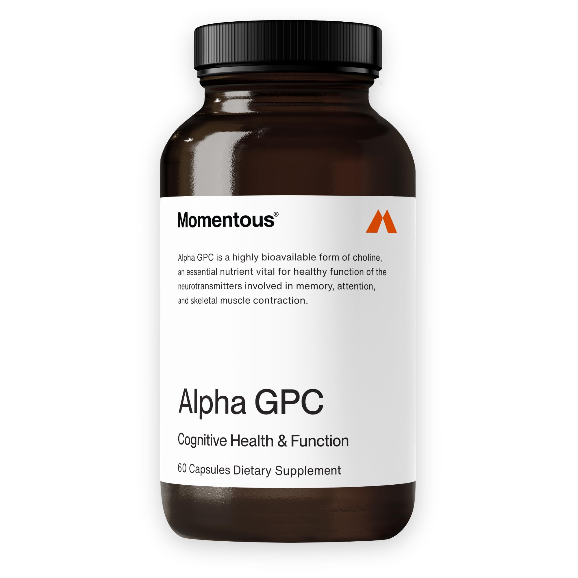 Momentous Alpha GPC Cognitive Supplement 300mg front view