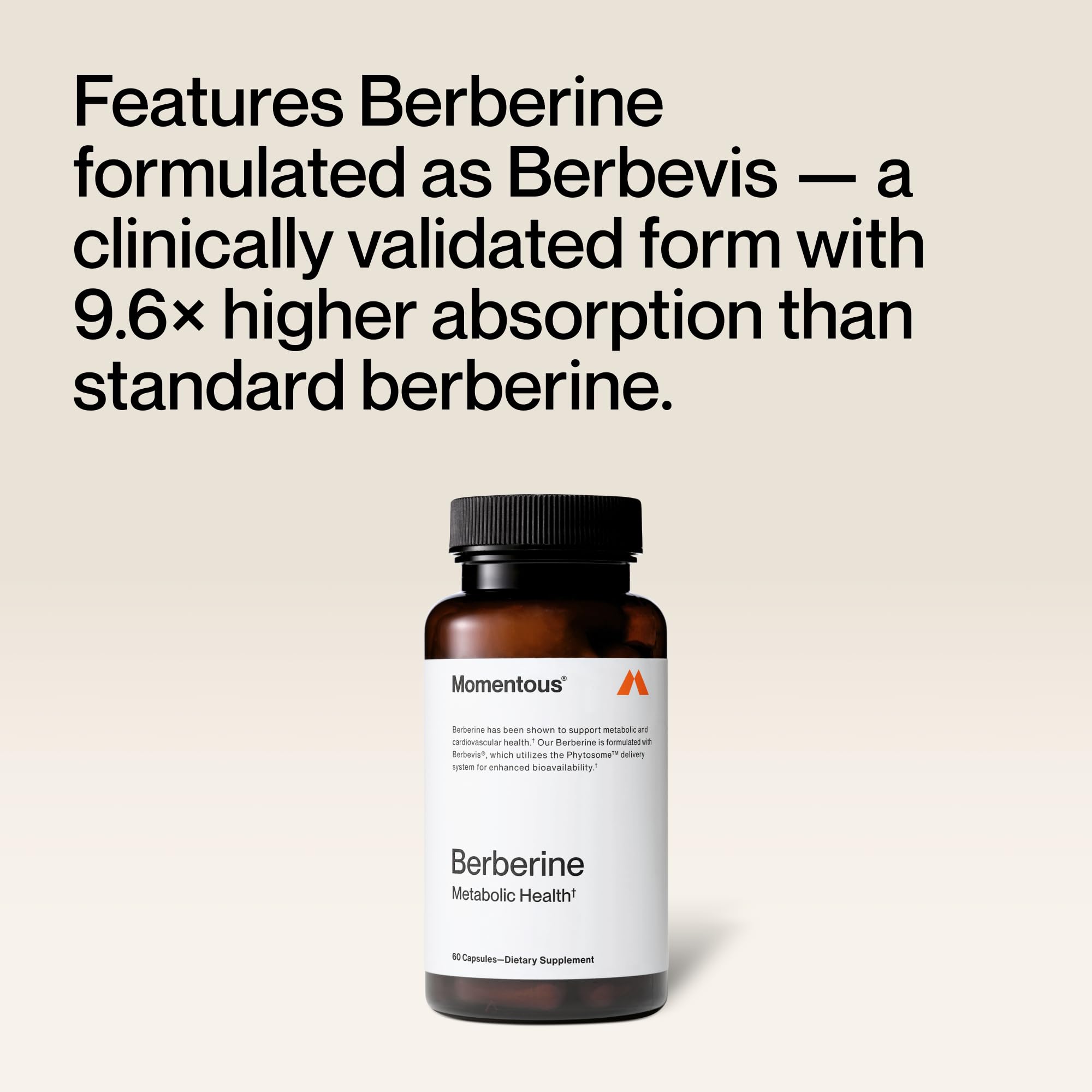 Momentous Berberine capsules in a hand