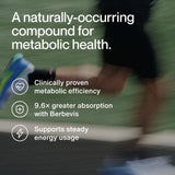 Momentous Berberine capsules side view with label